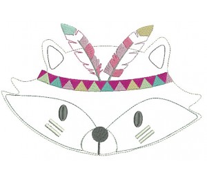 Stickserie - Federtiere Federdachs Appli